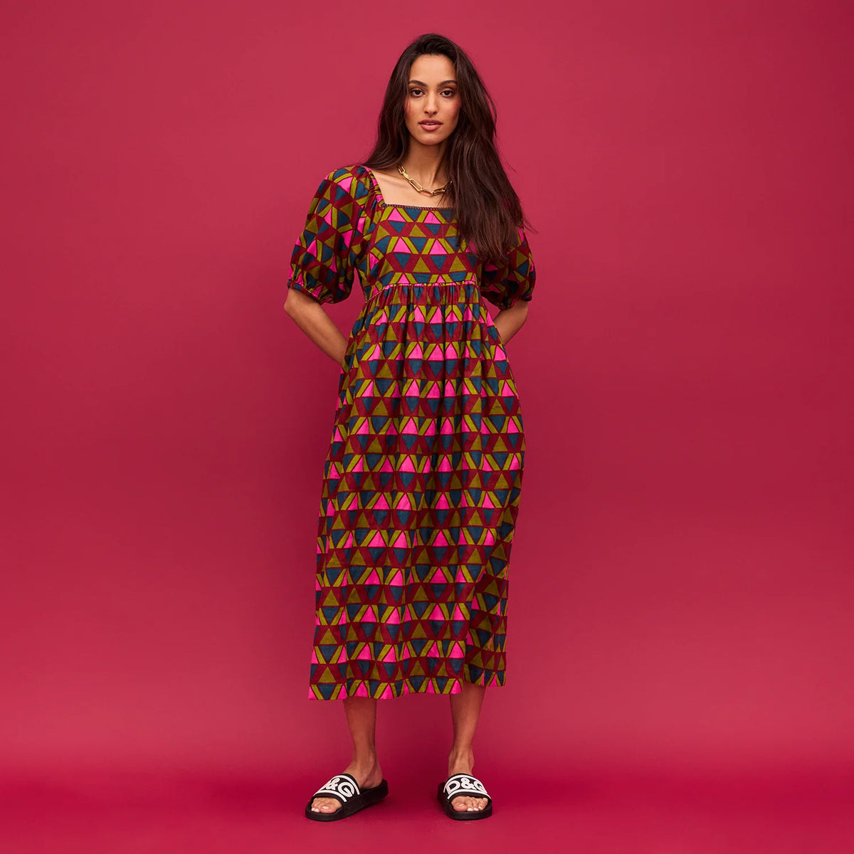 Sage and Clare Pirro Puff Sleeve Maxi Dress