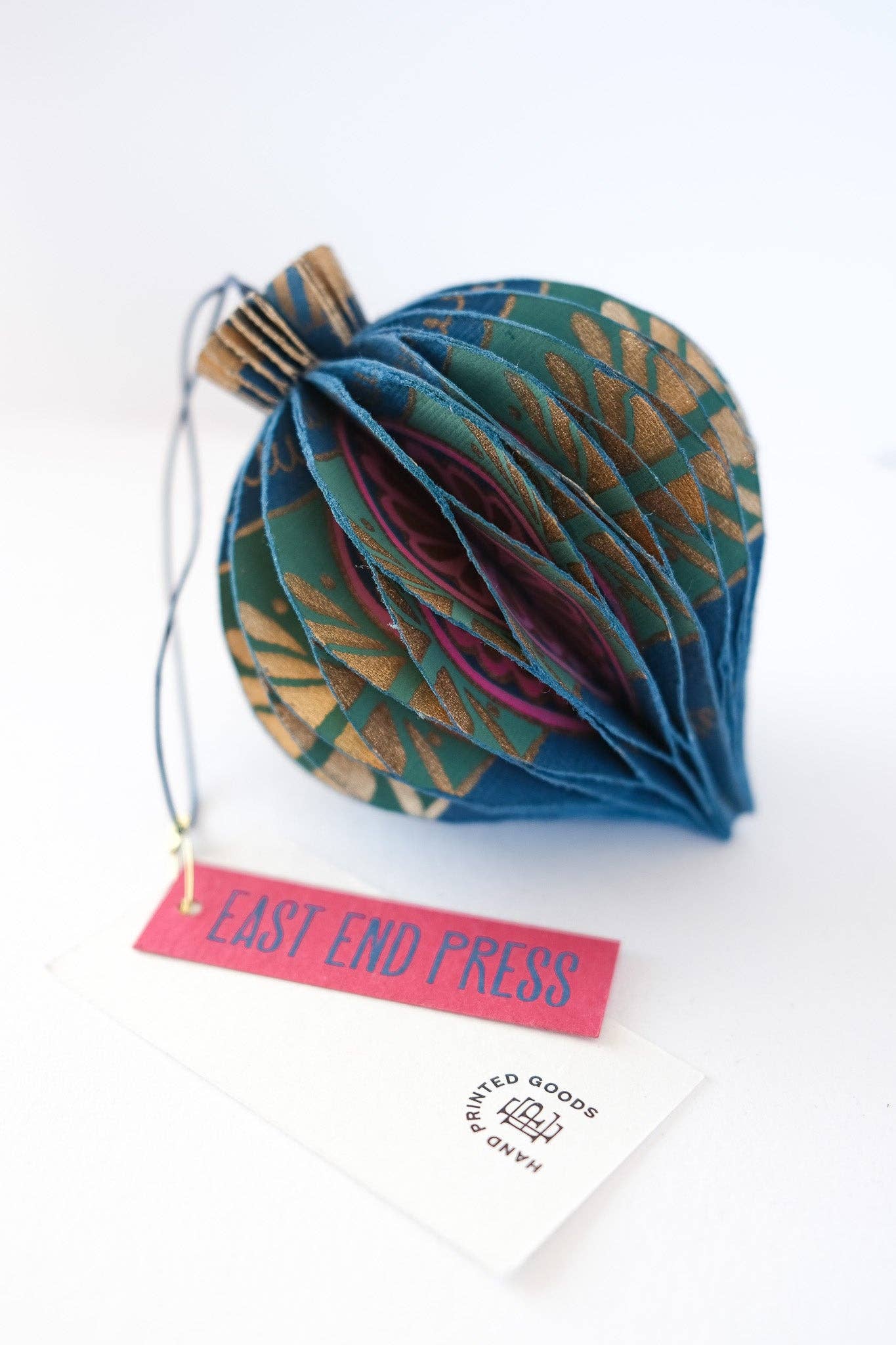 Blue Bauble Honeycomb Decoration