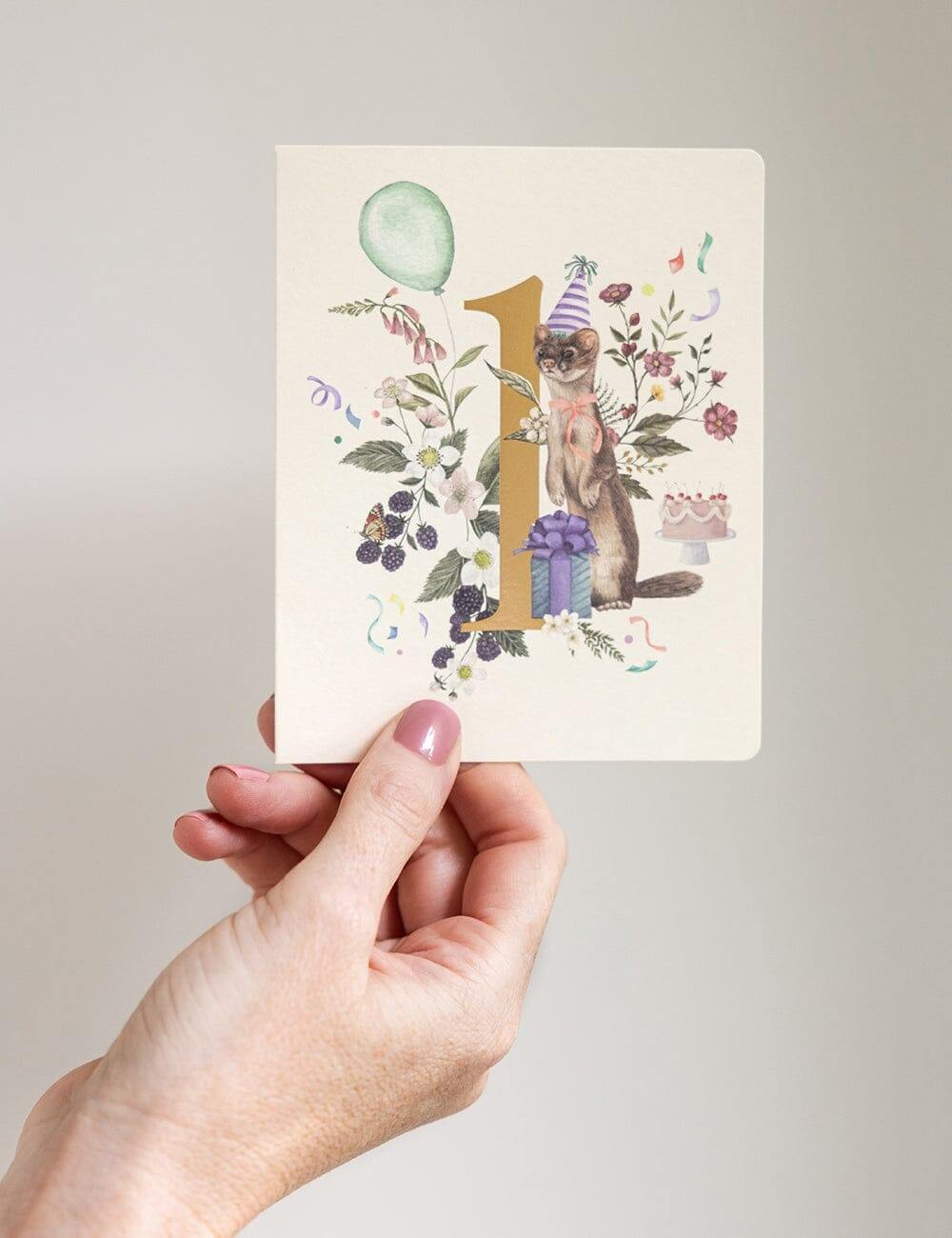 Bespoke Letterpress - 1st Birthday Card