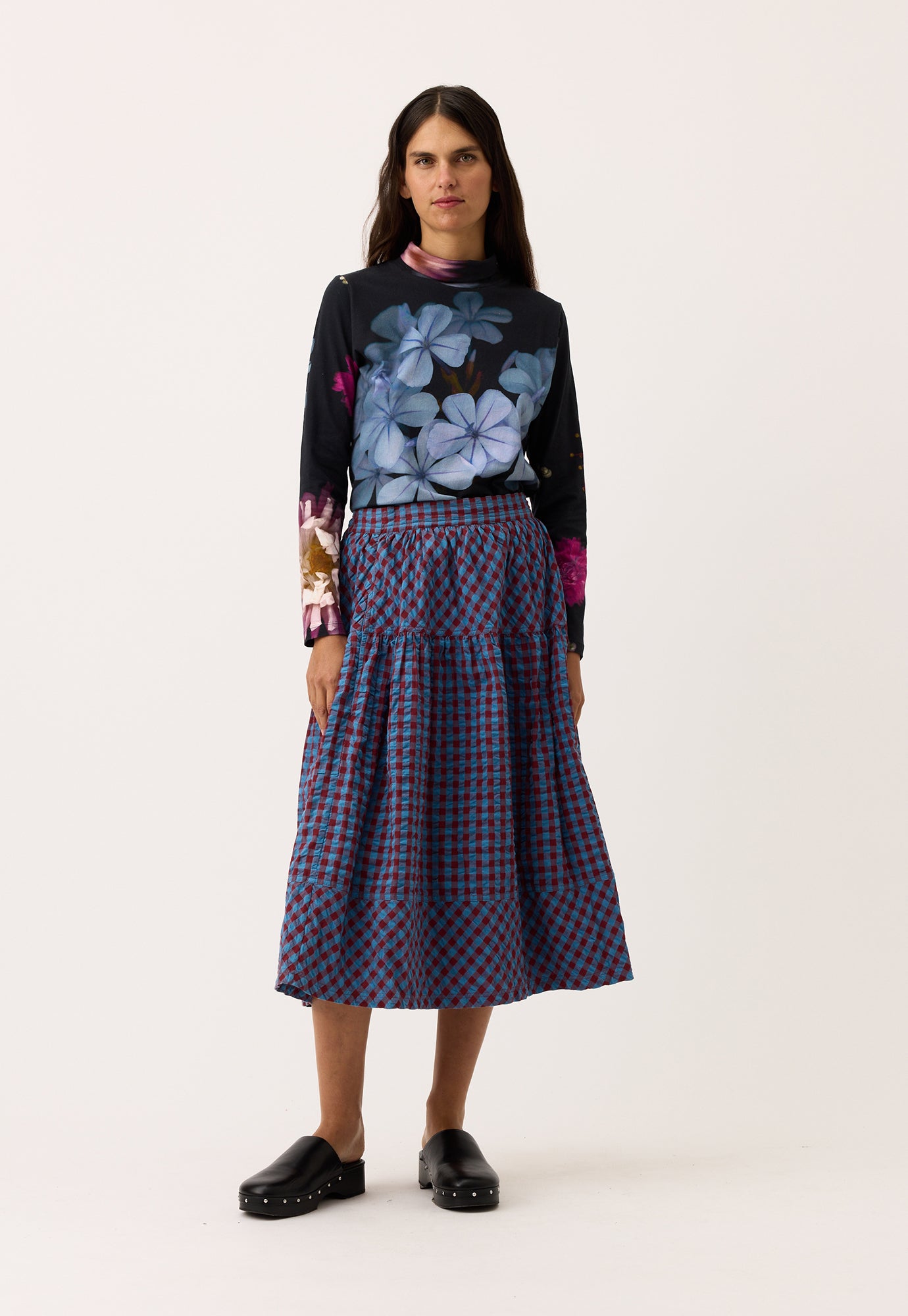 Nancybird Leni Skirt - Dusk Check