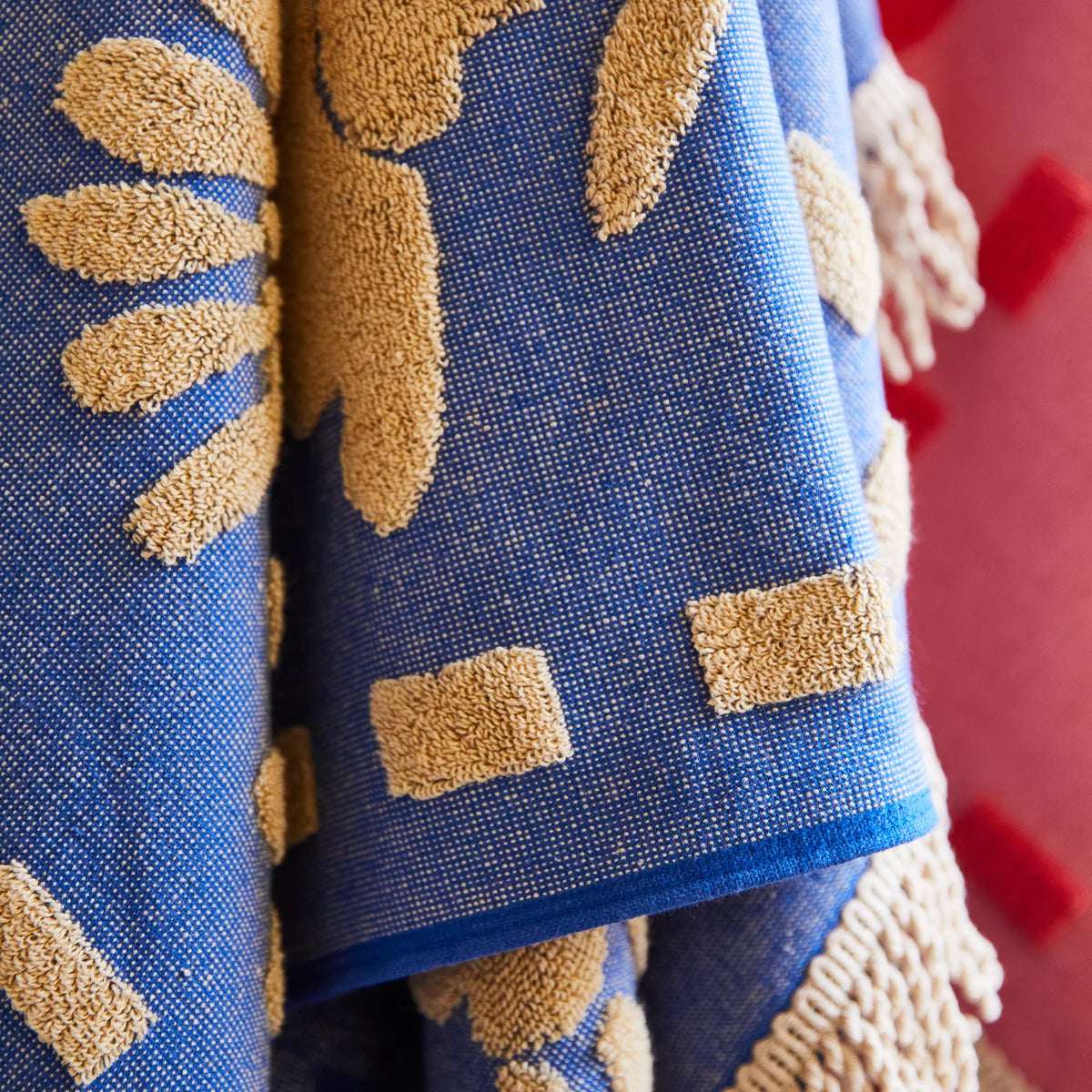 Sage and Clare Bath Sheet Aja Ultramarine