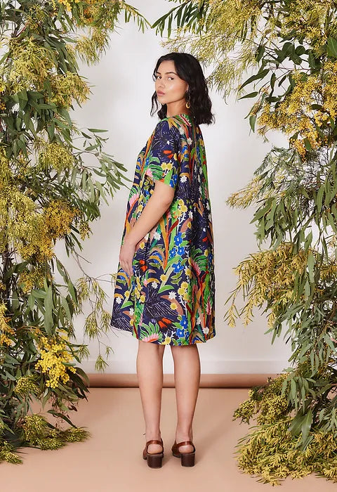 Togetherness Mira Smock Dress - Scattered Seed Print
