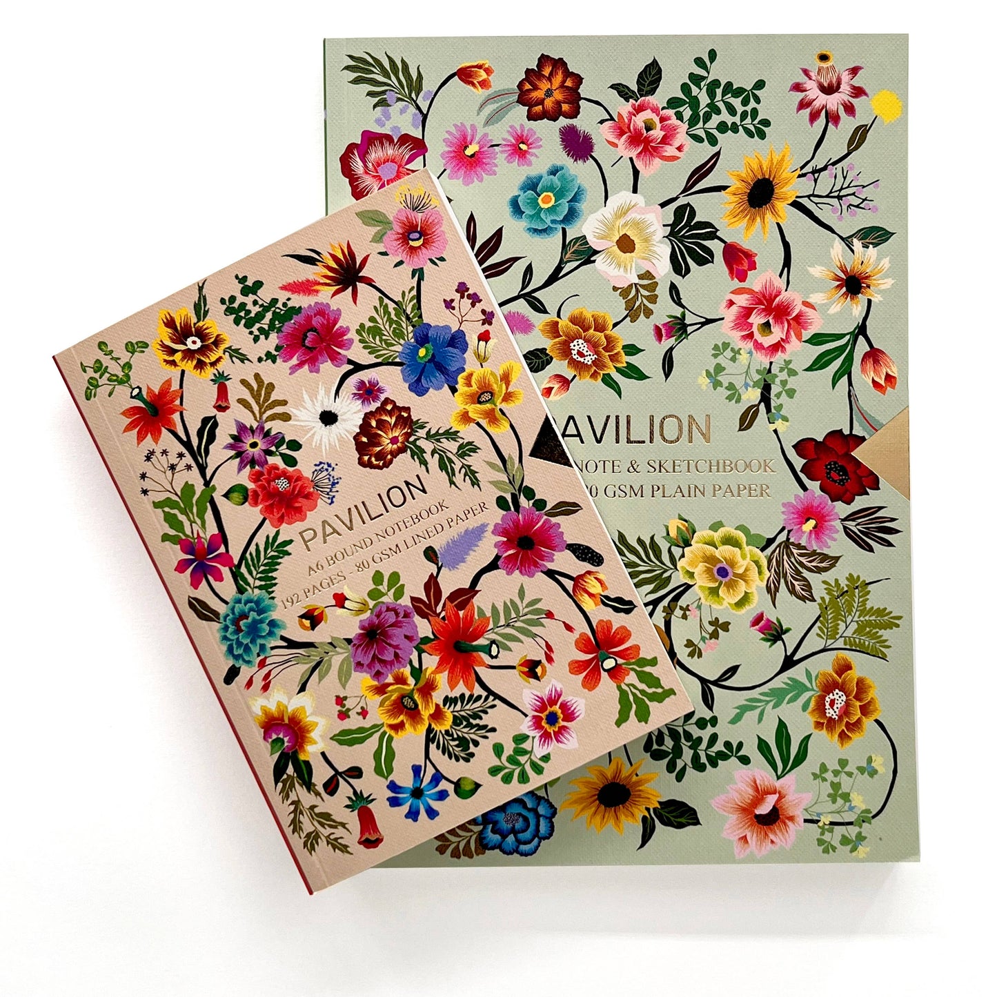 Tree of Life A5 Buckram Embossed Floral Foiled Notebook