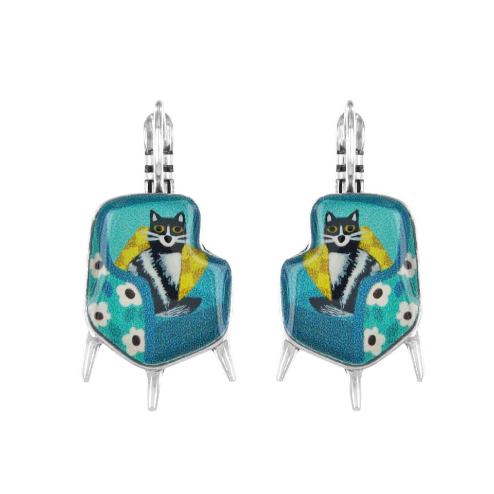 Taratata Jewellery - Chanapé Lever Back Earrings - Blue