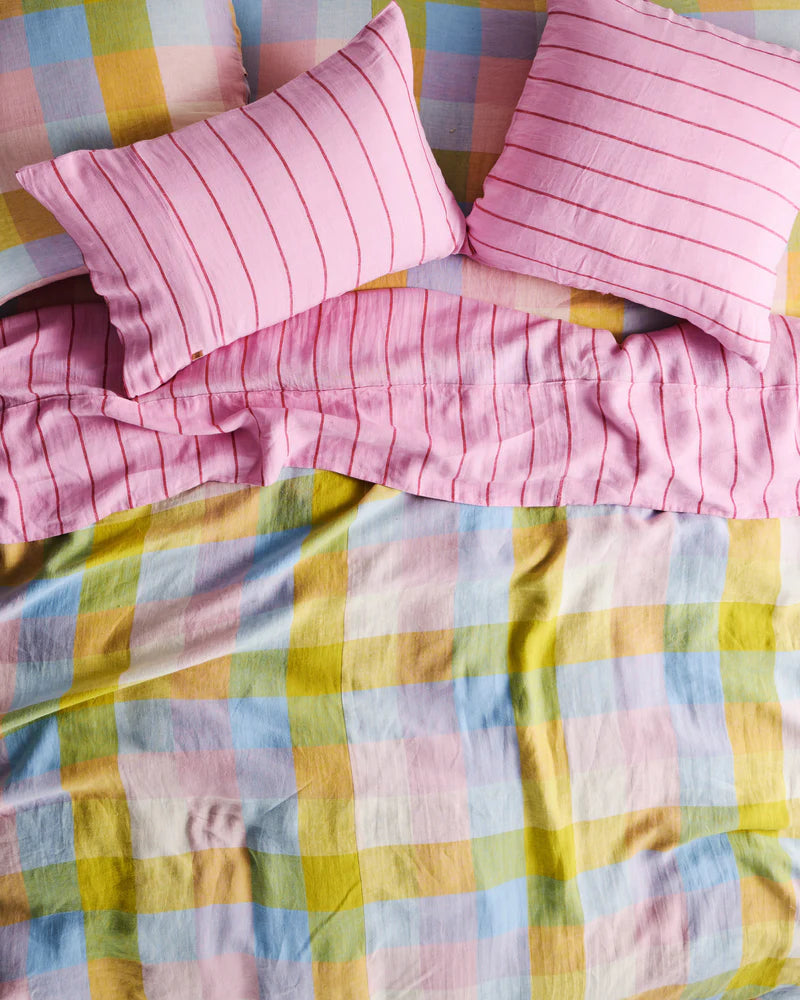 Kip and Co Iced Vovo Stripe Linen Pillowcases