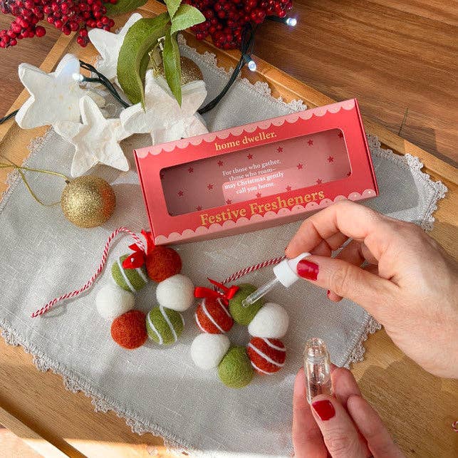 Festive Fresheners - STRIPES - Reusable Scented Ornaments