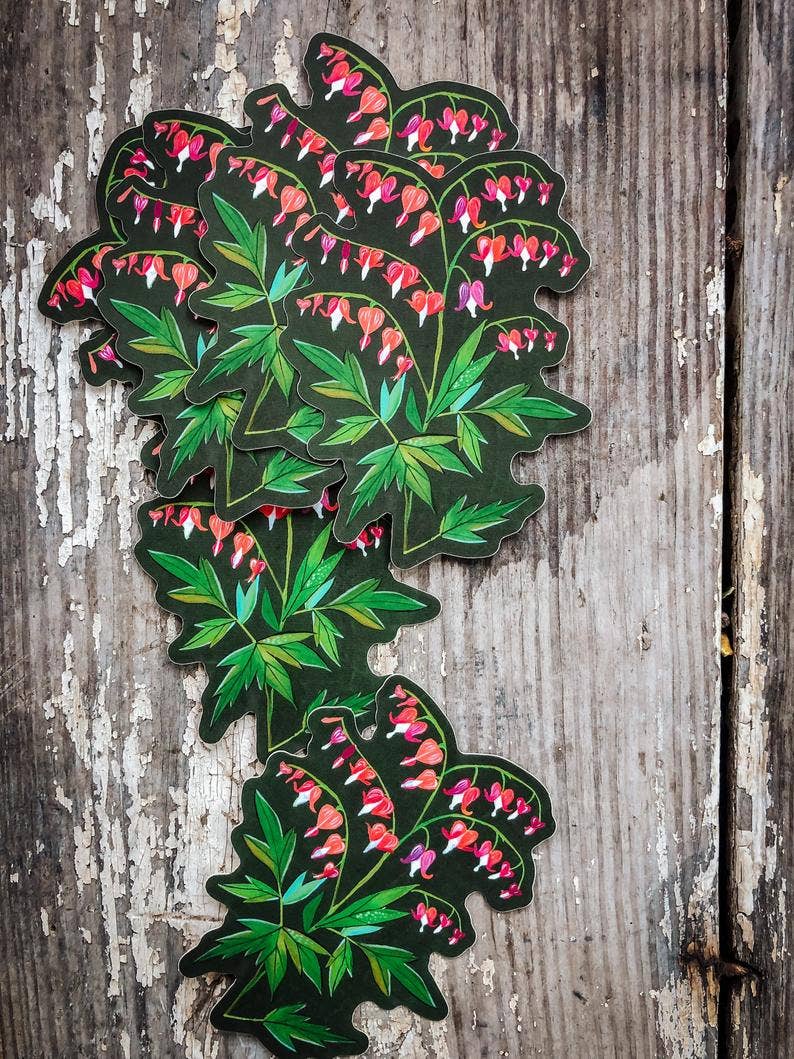 Katie Daisy ‘Bleeding Heart’ Matte Sticker
