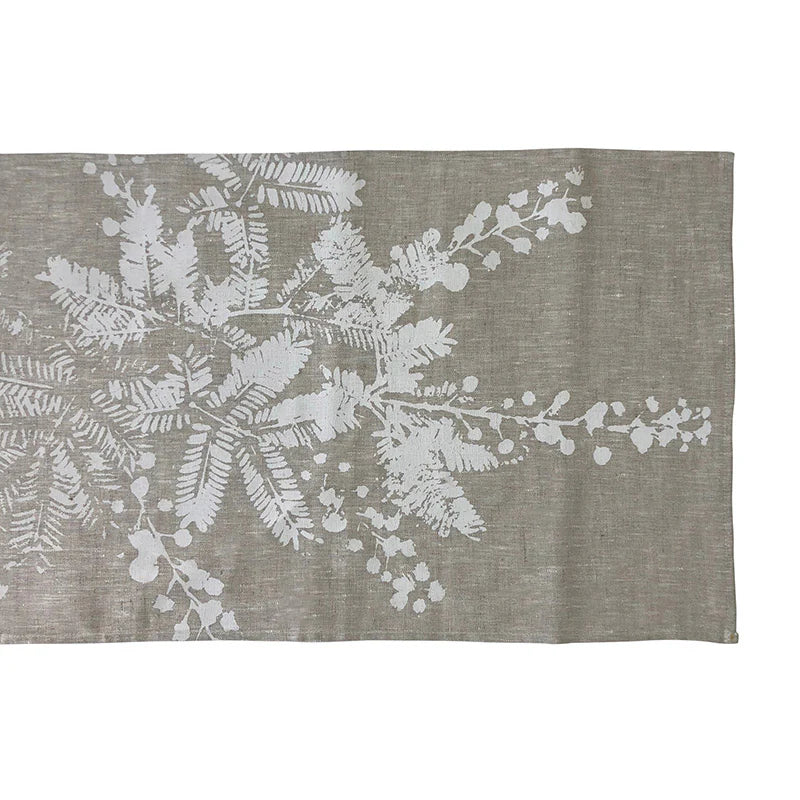 Tinker Table Runner - WATTLE TABLE RUNNER - WHITE
