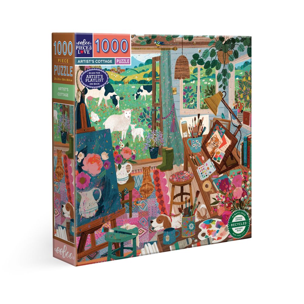Eeboo 1000pc Puzzle - Artist’s Cottage