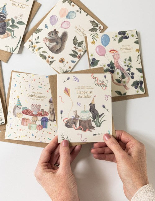 Bespoke Letterpress - Happy 1st Birthday Card