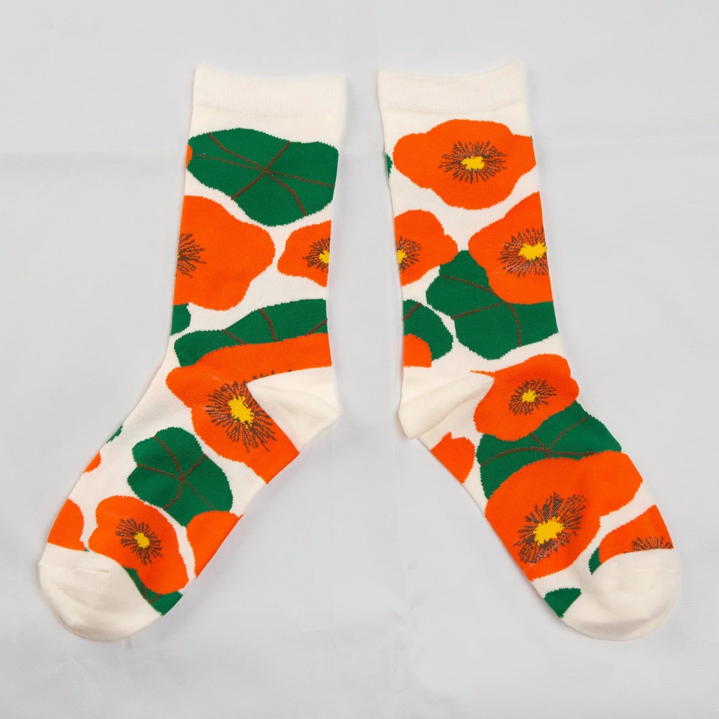 Hello Maë Nasturtium Socks - Off White