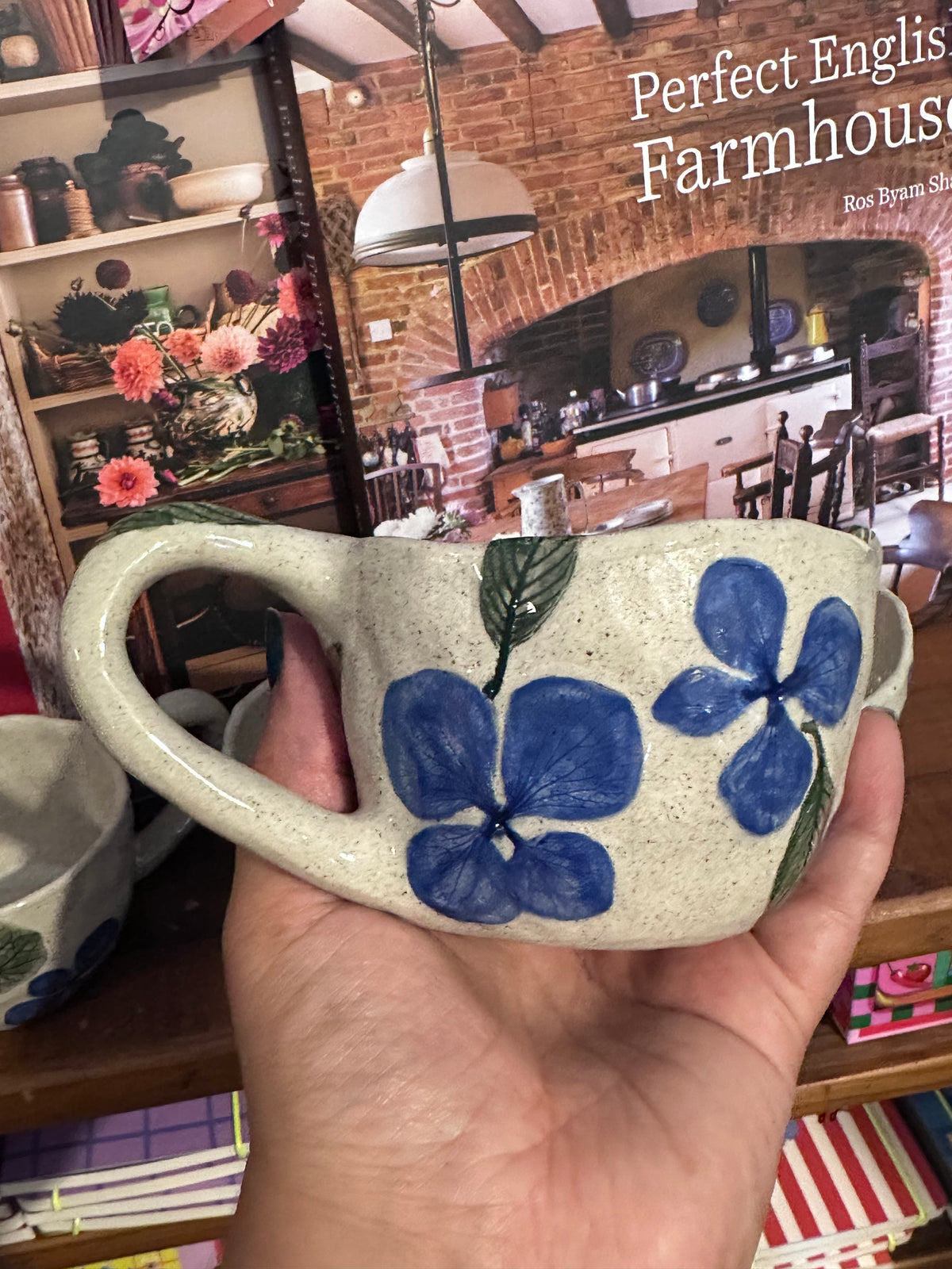 Handmade Ceramic Hydrangea Cup