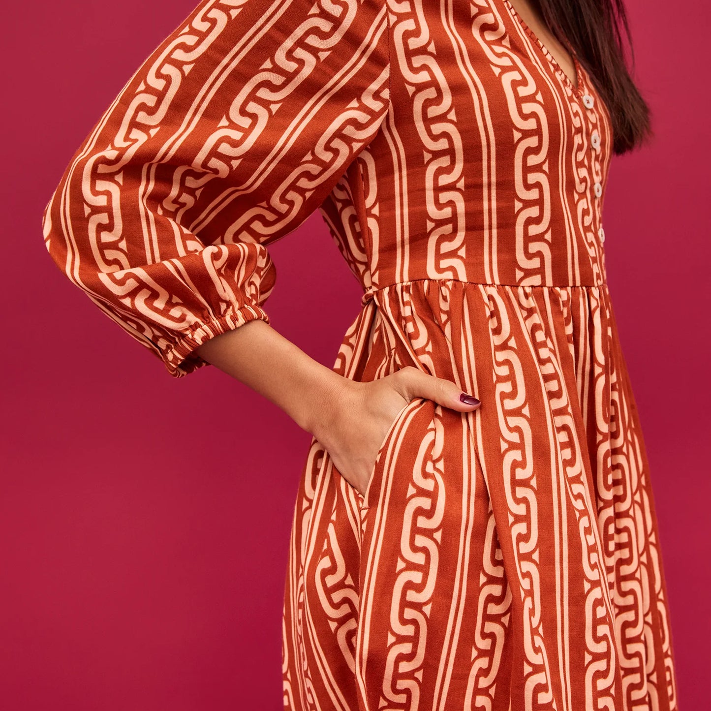 Sage and Clare Fidel 3/4 Sleeve Maxi Dress