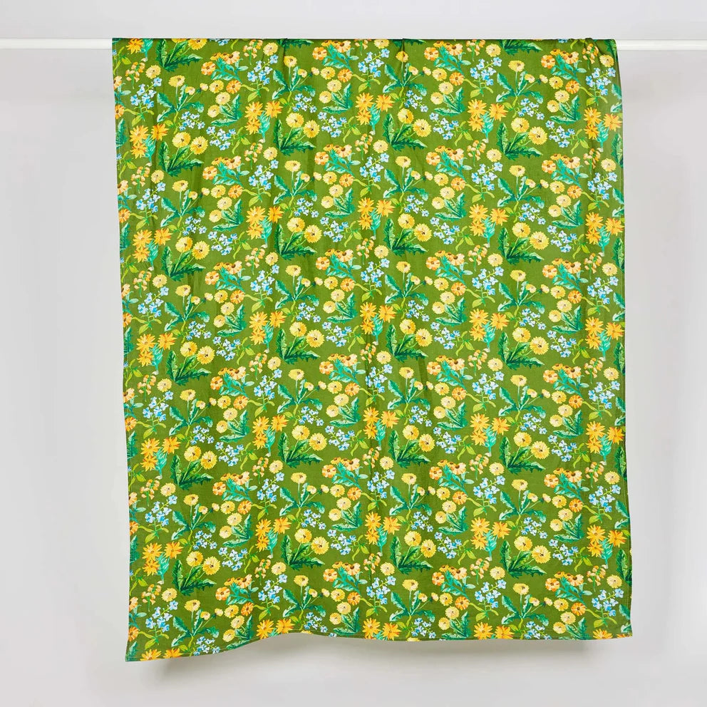 Dandy Green Linen Tablecloth - Medium