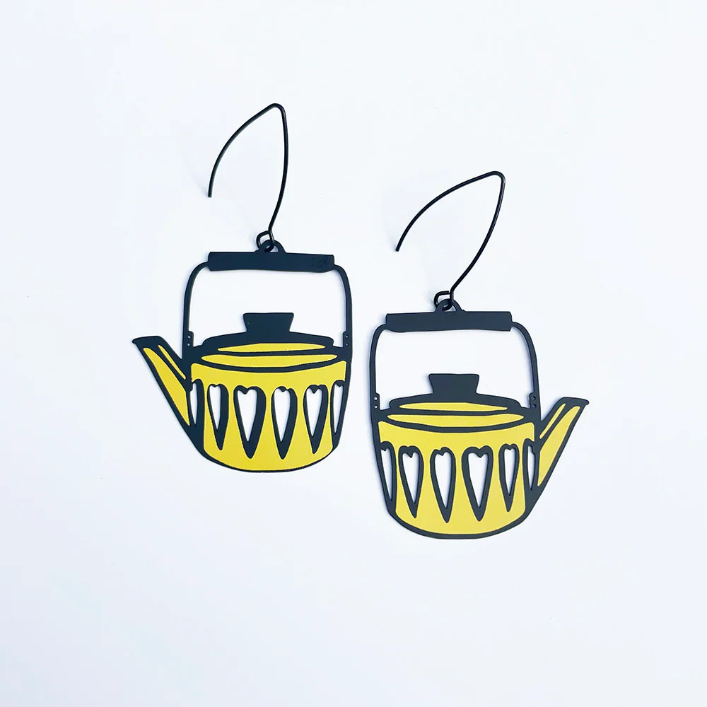 Denz Scandi Tea Pot Earrings - various colours