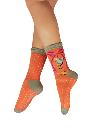 POWDER Letter Socks