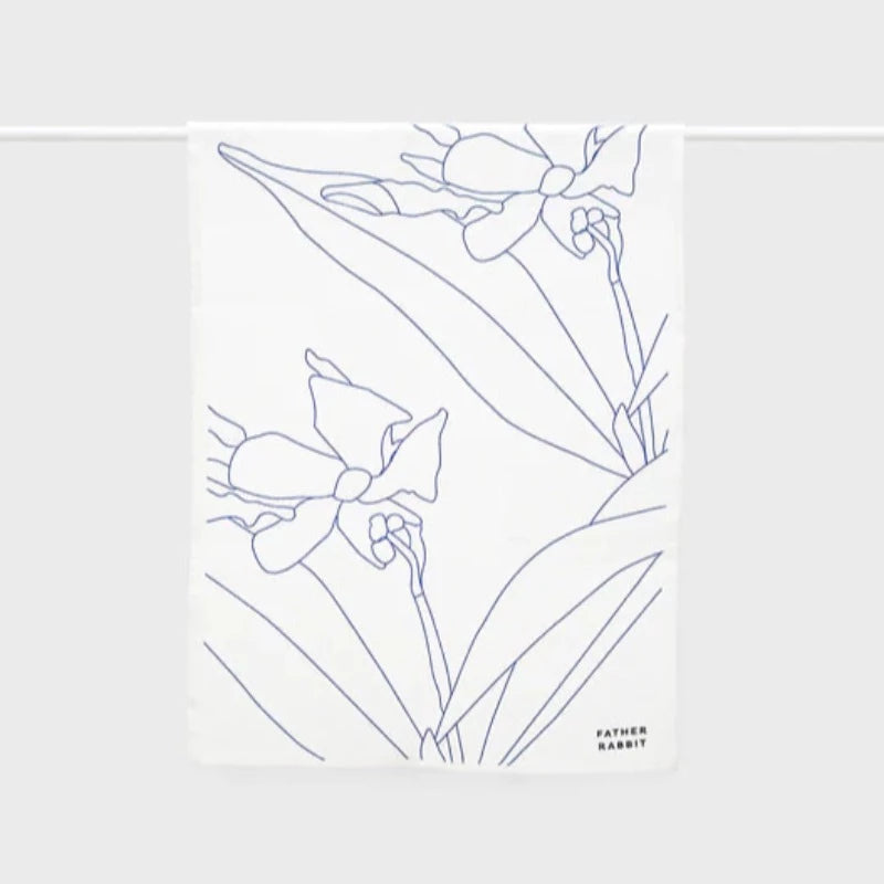 Father Rabbit Linen Tea Towel