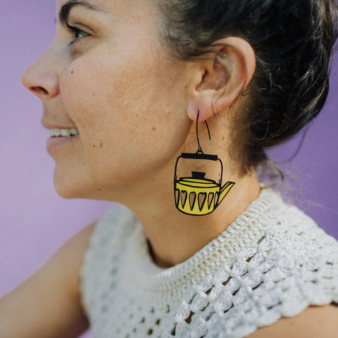 Denz Scandi Tea Pot Earrings - various colours