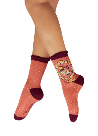 POWDER Letter Socks