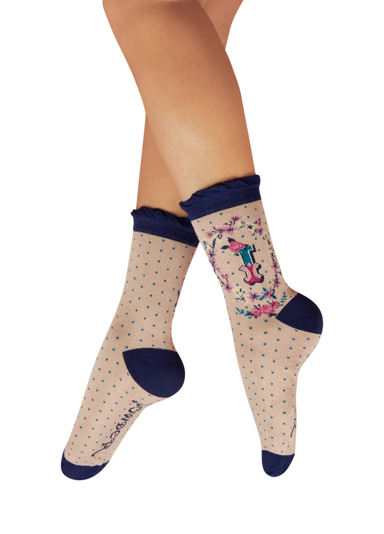 POWDER Letter Socks