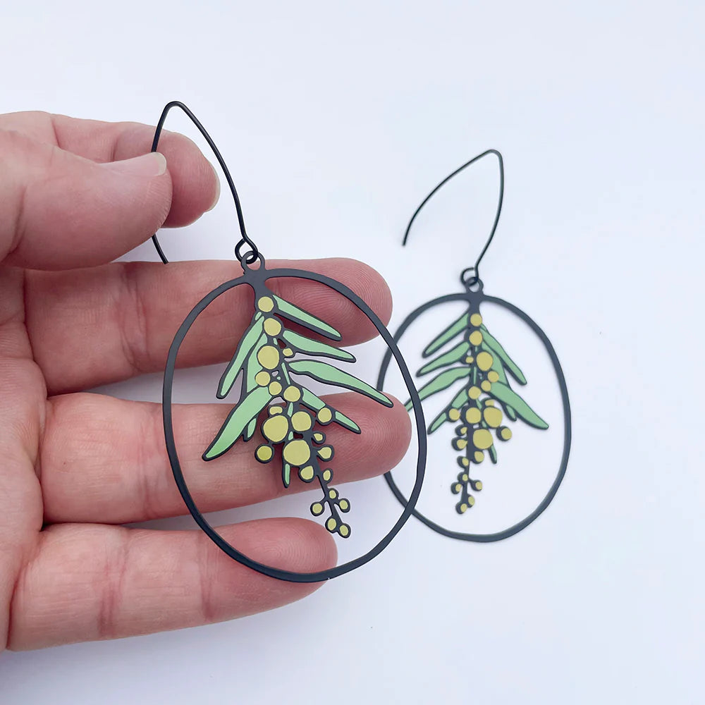 Denz earrings - Wattle
