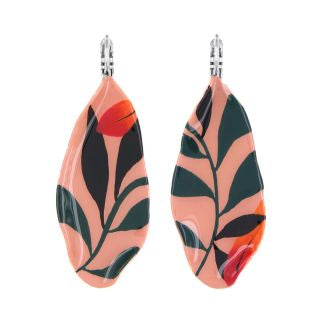 Taratata Jewellery - Amazone Large Leaf Lever Back Earrings