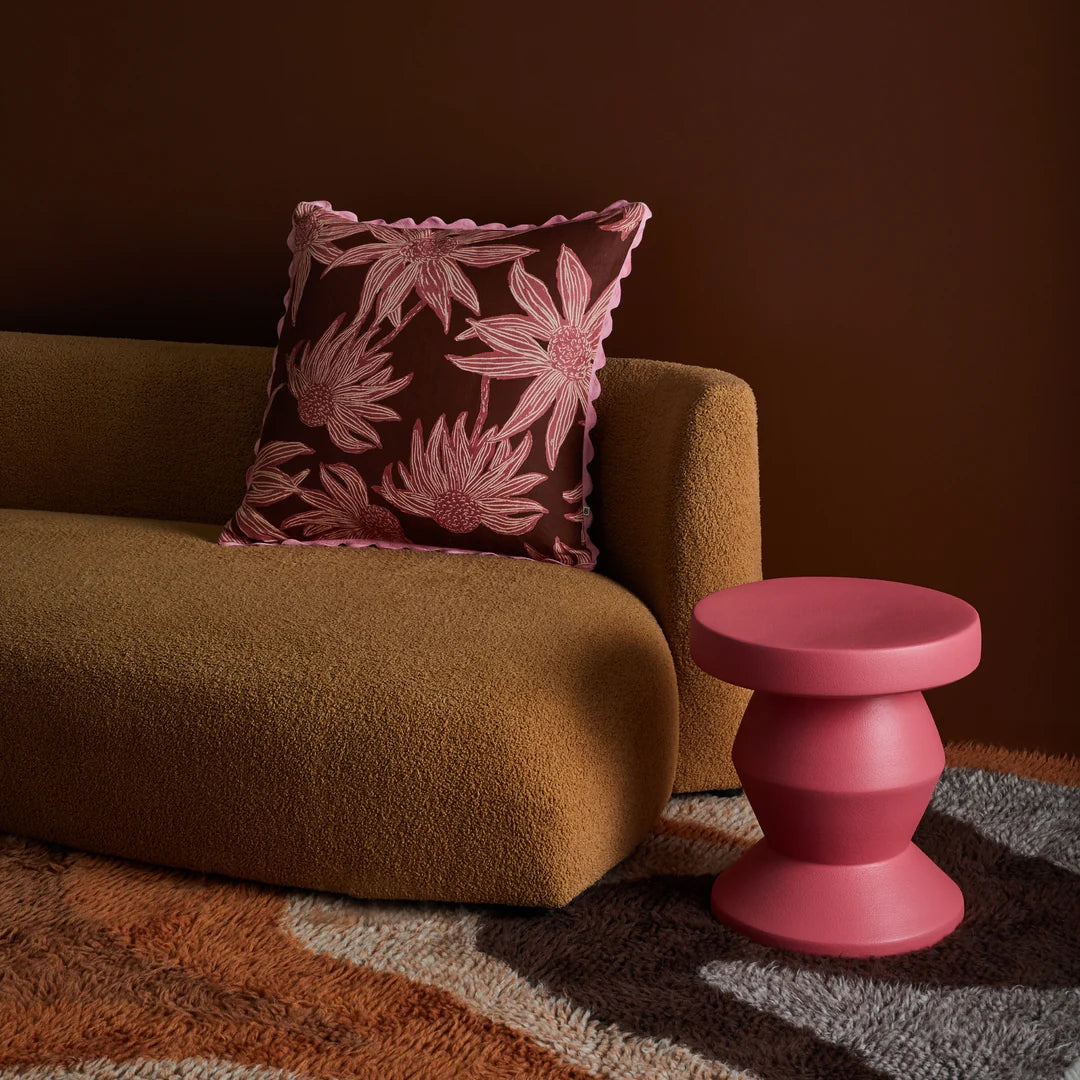 Bonnie and Neil Fiore Burgundy Cushion - 60cm