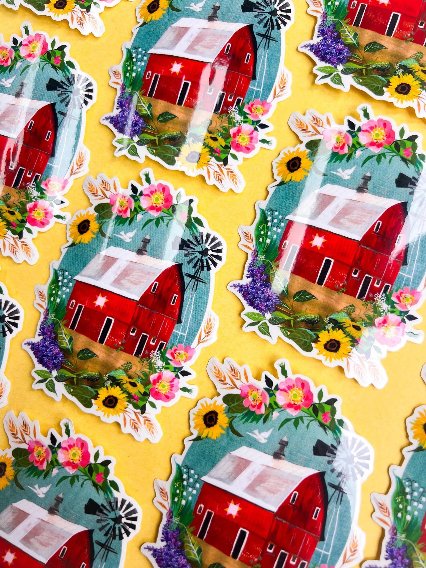 Katie Daisy ‘Barn’ Clear Sticker