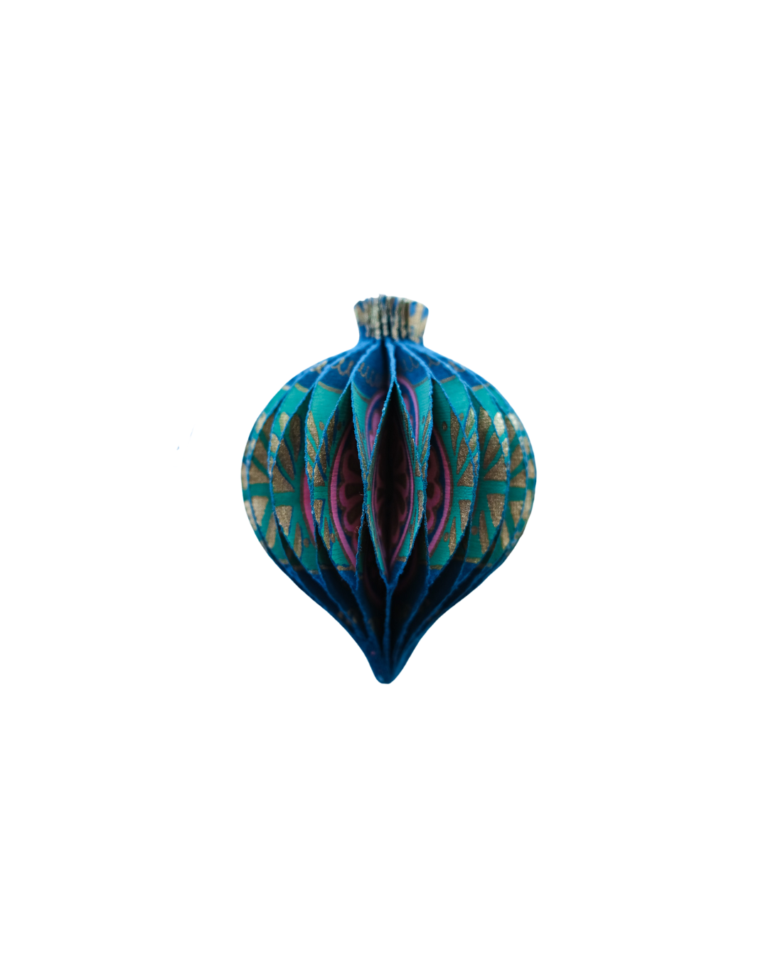 Blue Bauble Honeycomb Decoration
