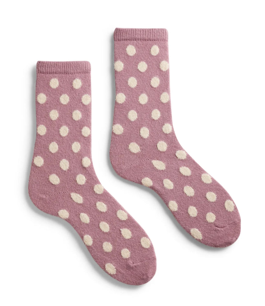 lisa b Women’s Merino Wool and Cashmere Socks - Dot