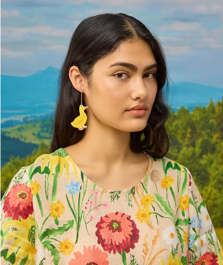 Togetherness Ceramic Earrings - Ducklings