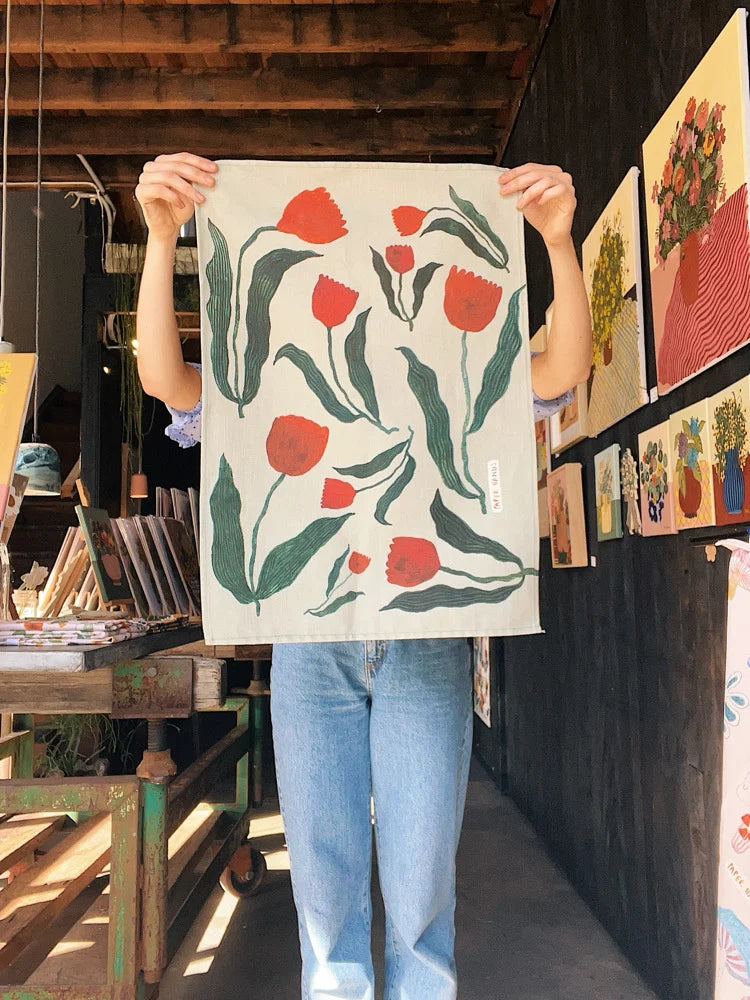 Paper Hands Art Tea Towel - Various