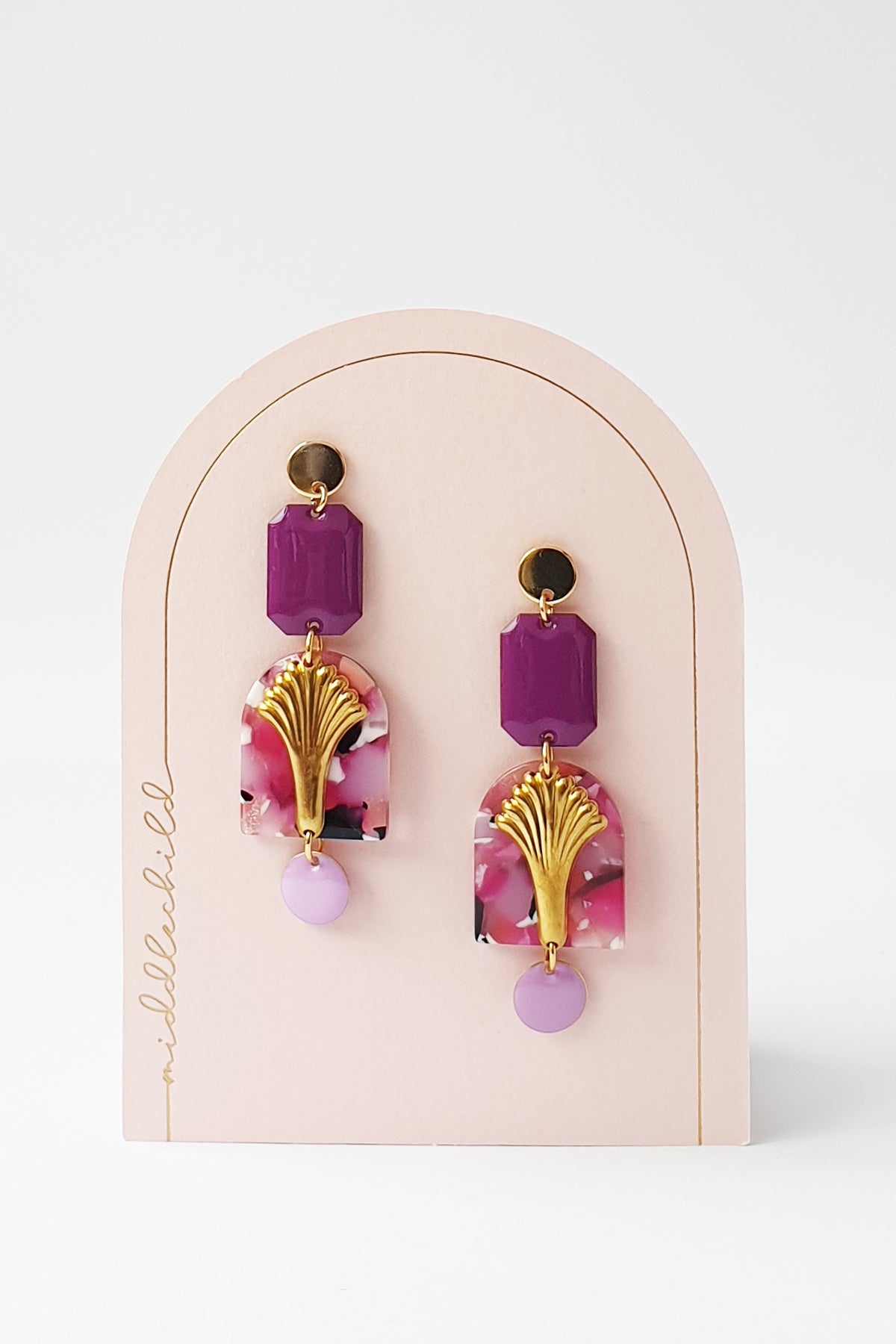 Middle Child Earrings - Atrium (Magenta)