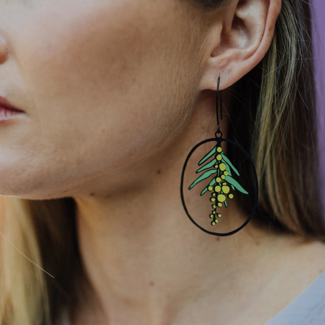 Denz earrings - Wattle
