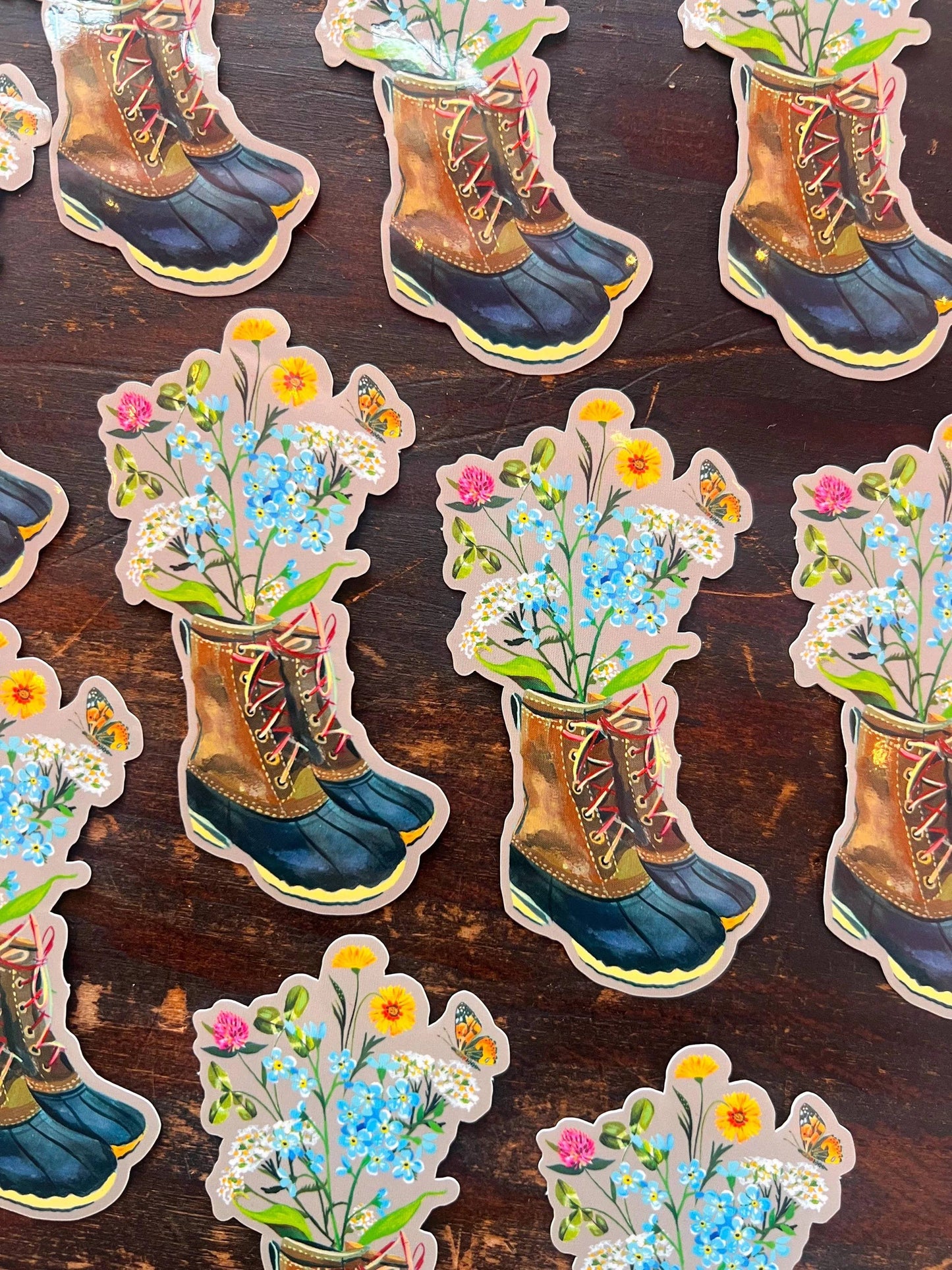 Katie Daisy Wandering Boots Sticker