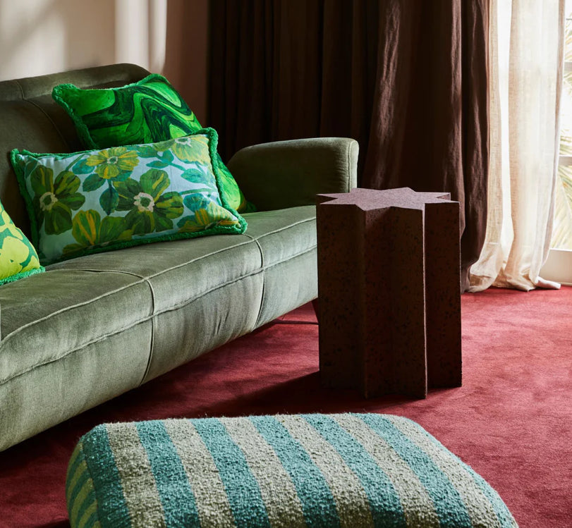 Bonnie and Neil Boucle Stripe Floor Cushion