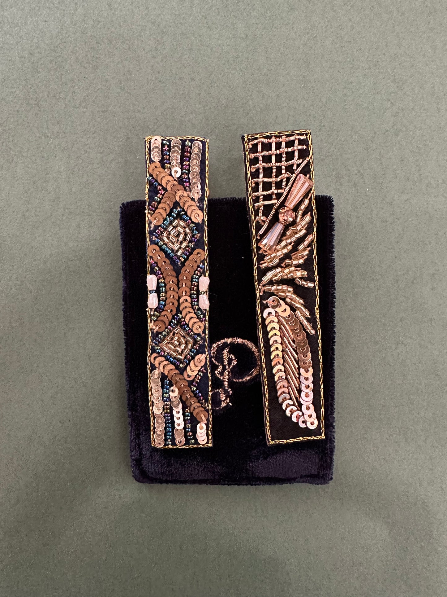 POWDER Beaded Hair Clips (Straight)