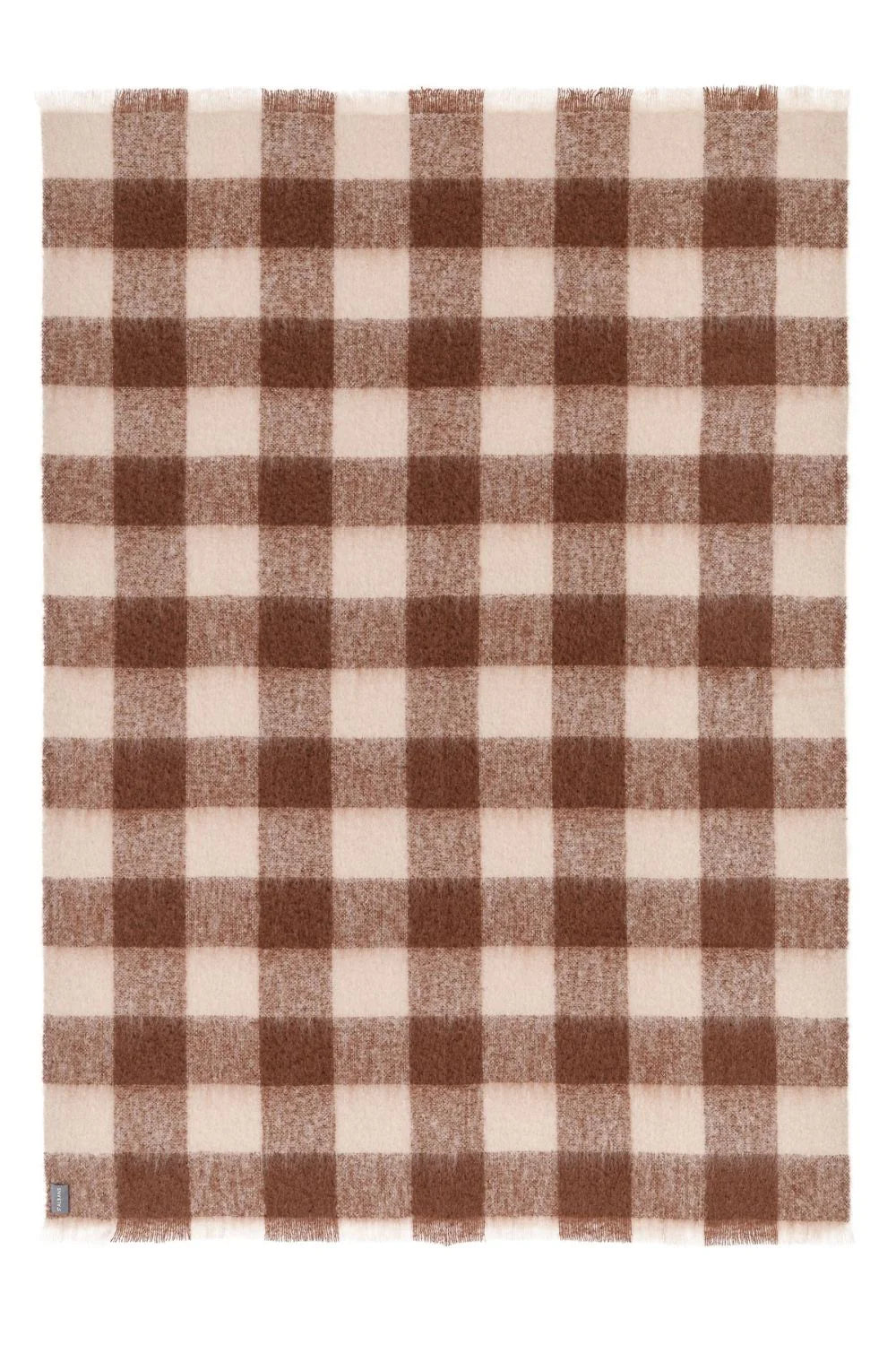 St Albans Mohair Throw - Mocha Check