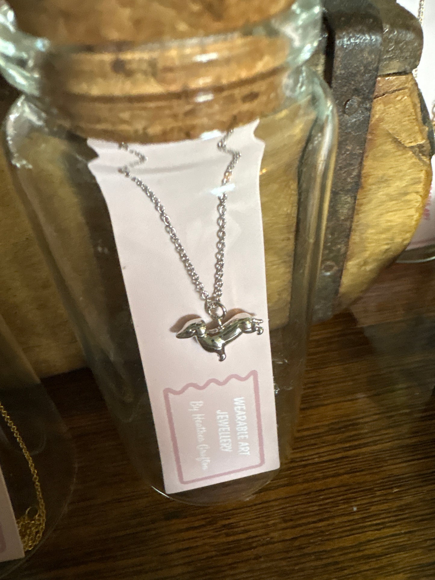 Sausage Dog Necklace (silver)