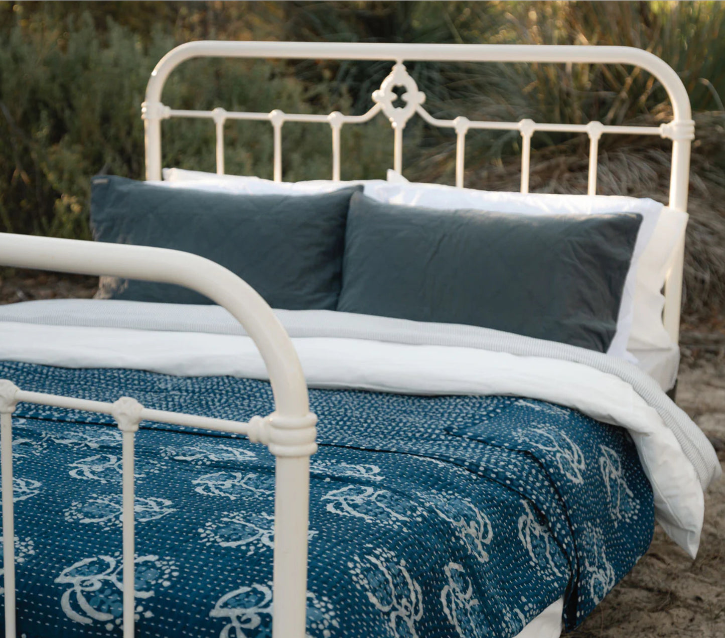 Dana Kinter Kantha Quilt - Heart Strings Australian/Aldinga Wattle
