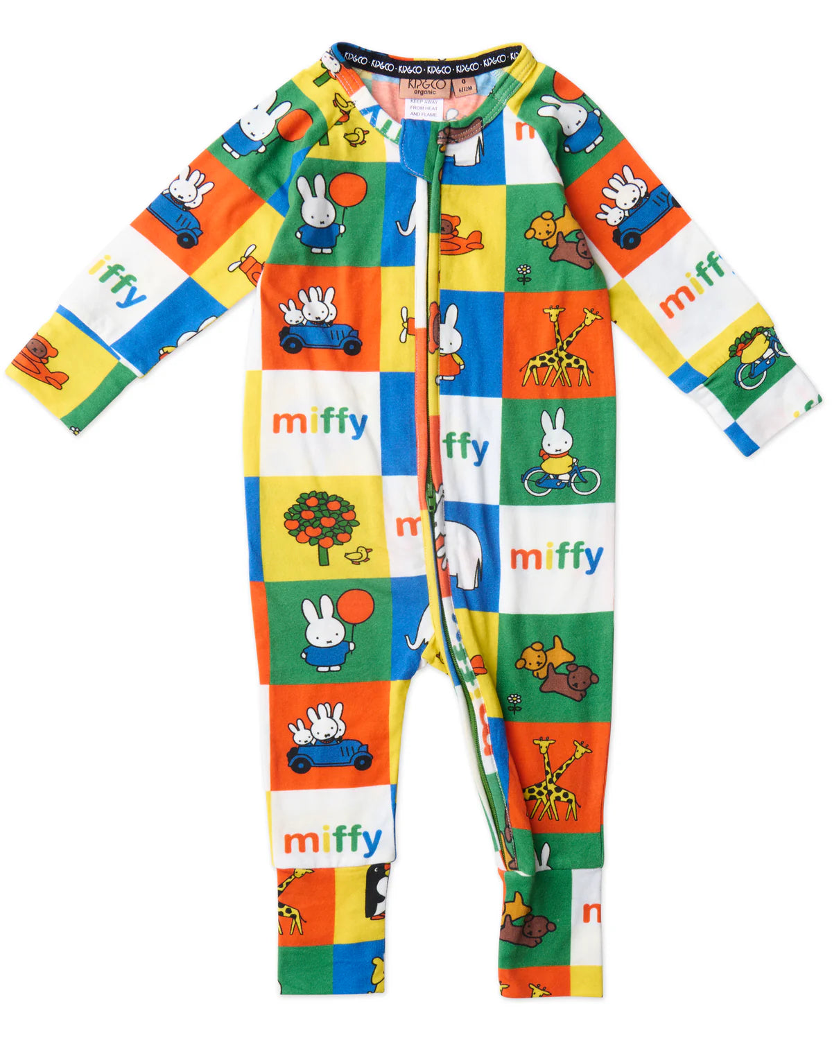 KIP&CO X MIFFY Miffy’s Adventures Organic Long Sleeve Zip Romper