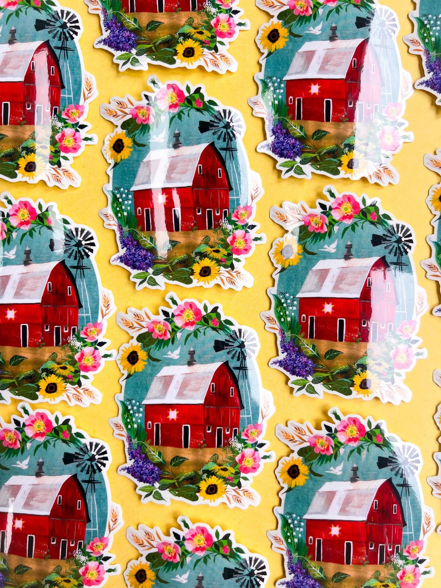 Katie Daisy ‘Barn’ Clear Sticker