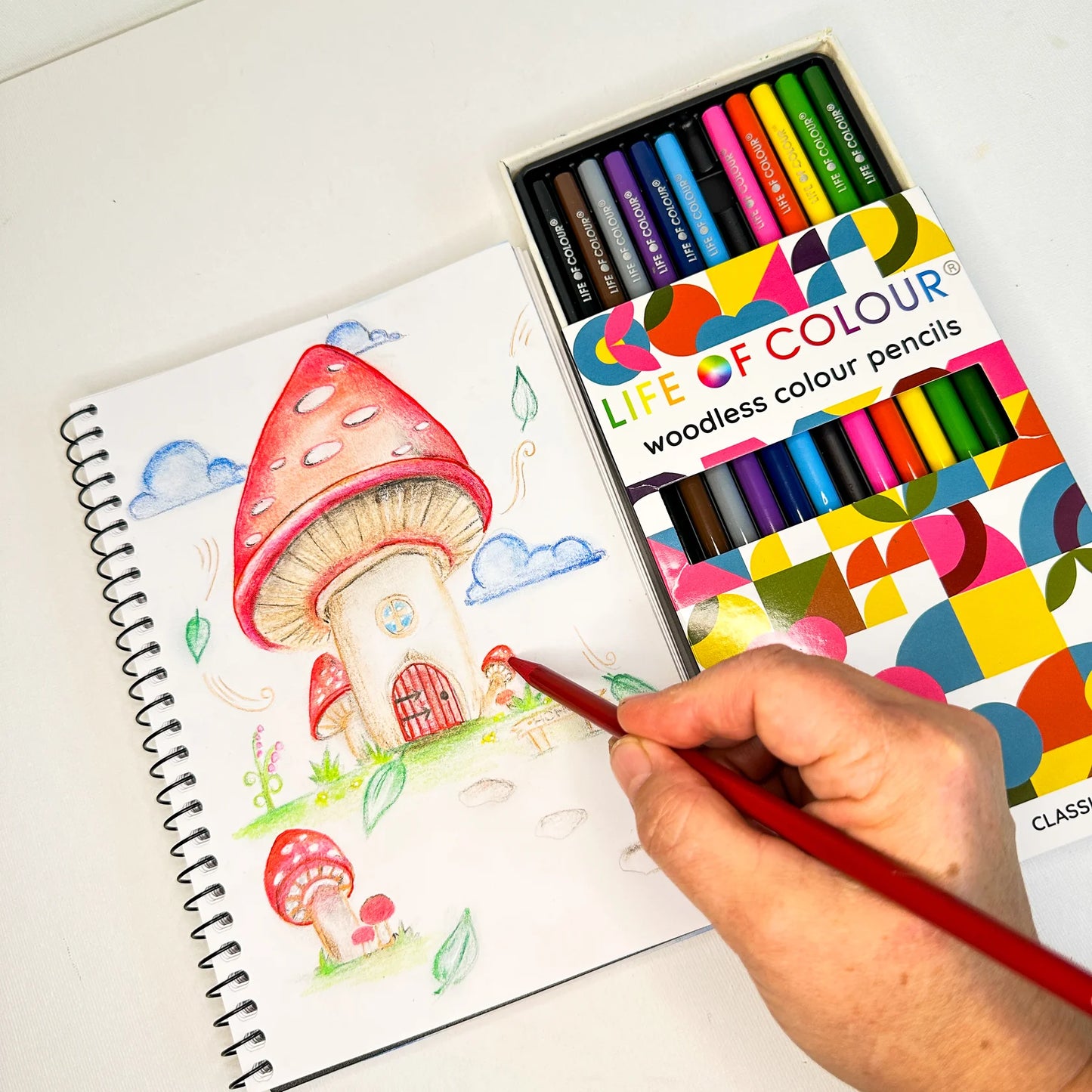 Life of Colour - Woodless Colour Pencils (classic colours) Set of 12
