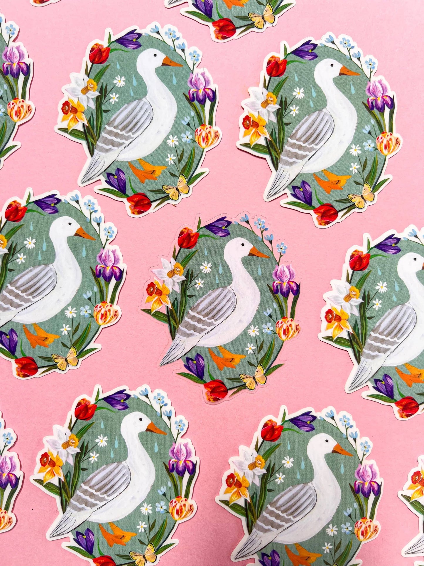 Katie Daisy ‘Spring Duck’ Clear Matte Sticker