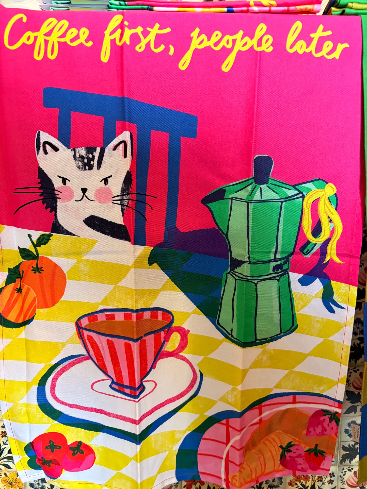 Coffee First tea towel