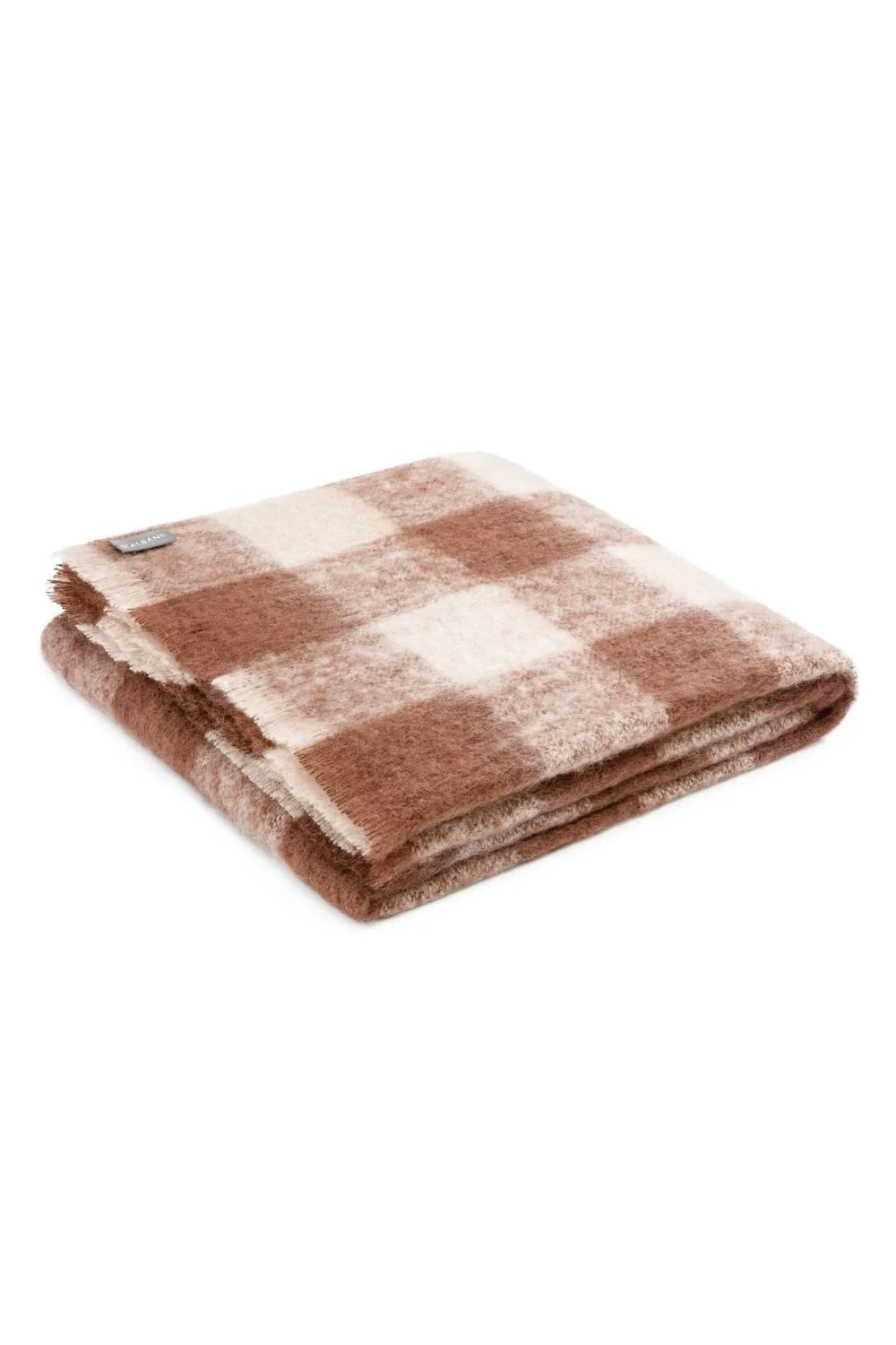 St Albans Mohair Throw - Mocha Check