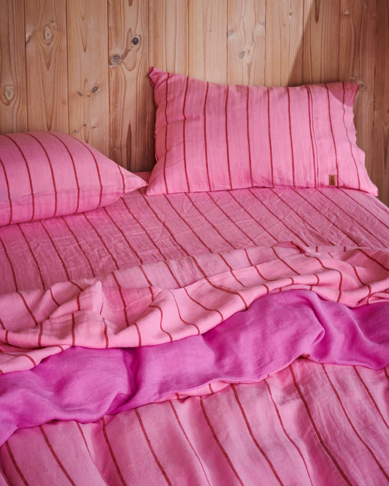 Kip and Co Iced Vovo Stripe Linen Pillowcases