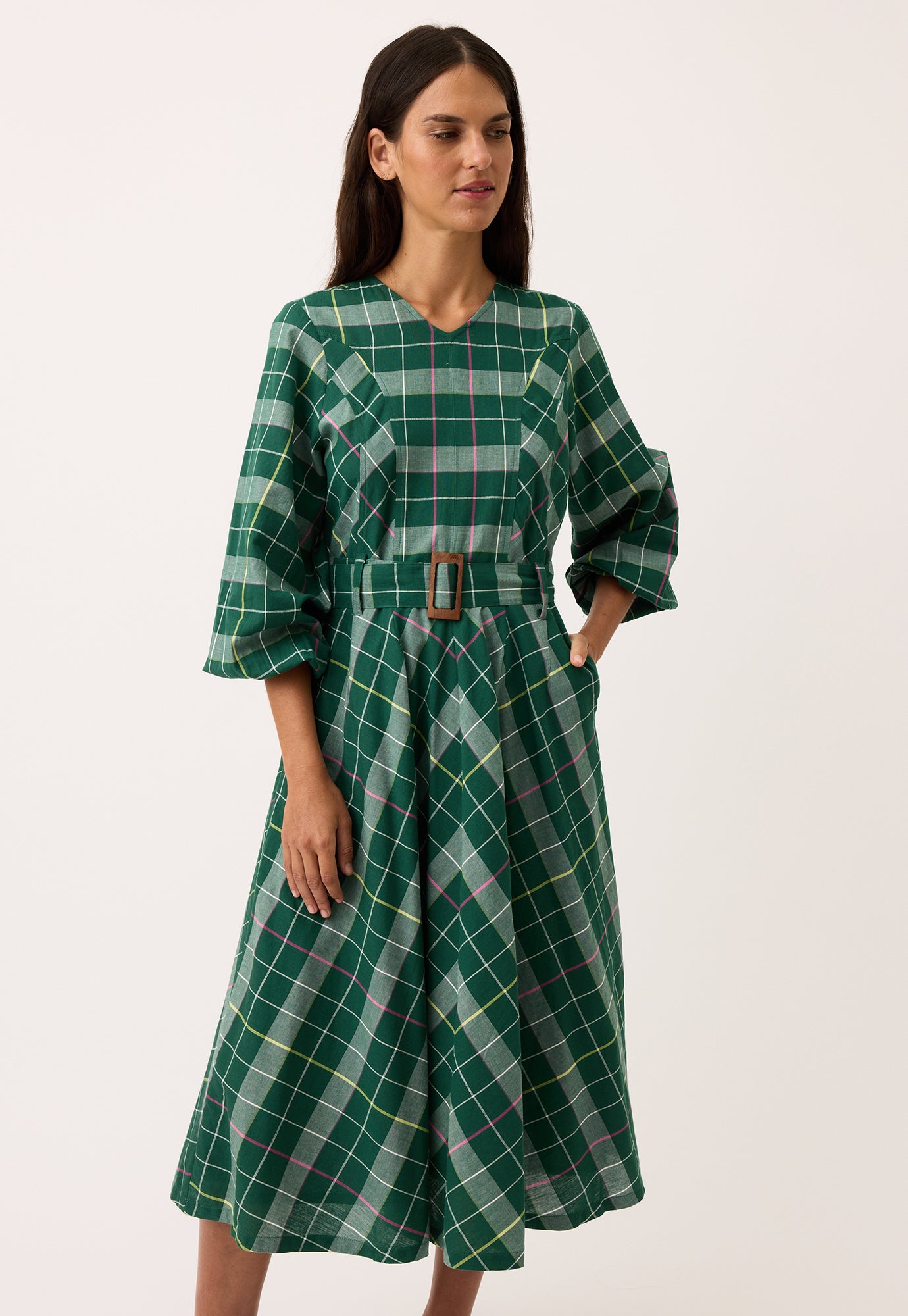 Nancybird Mona Dress - Fern Check