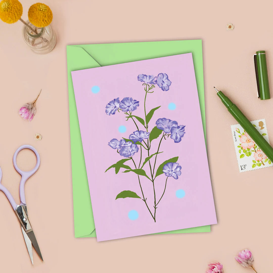 Delicate Floral Card - Lilac