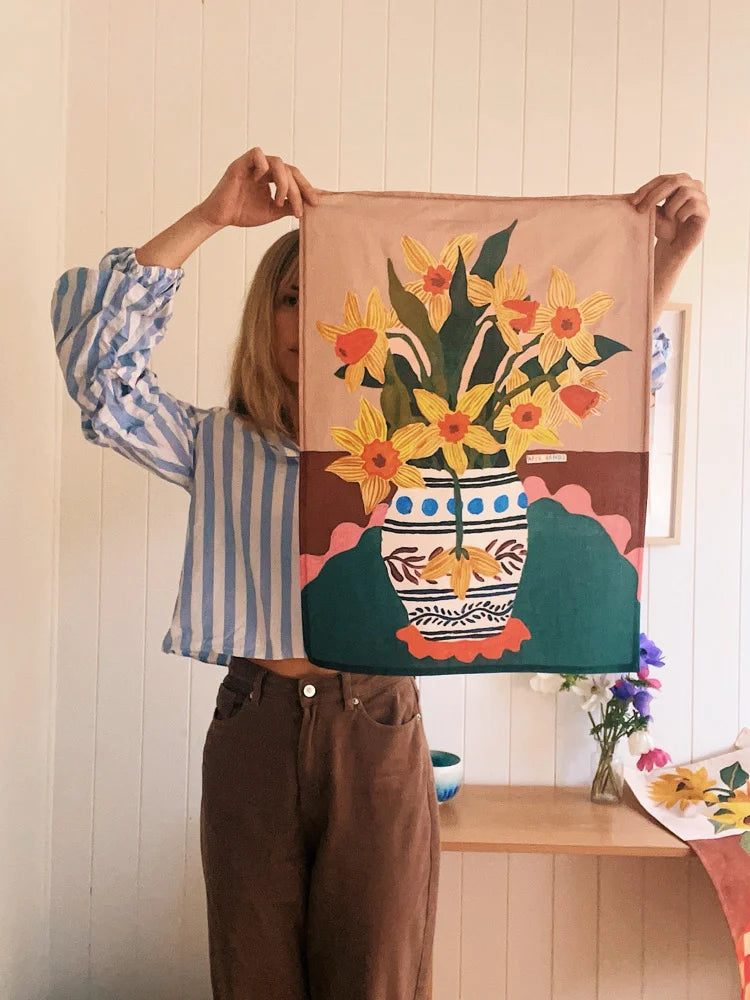 Paper Hands Art Tea Towel - Various